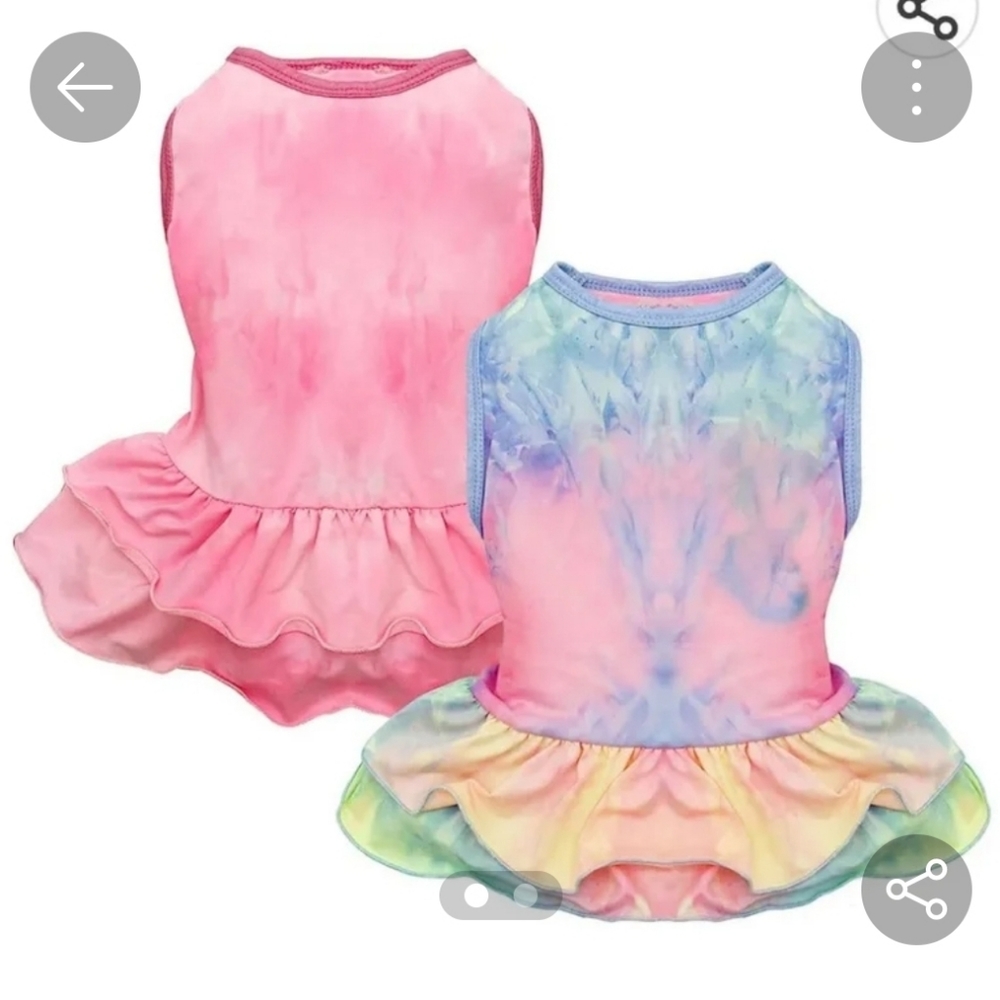 Tyed-dyed dog dresses